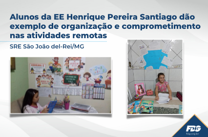 Read more about the article Alunos da EE Henrique Pereira Santiago dão exemplo de organização e comprometimento nas atividades remotas