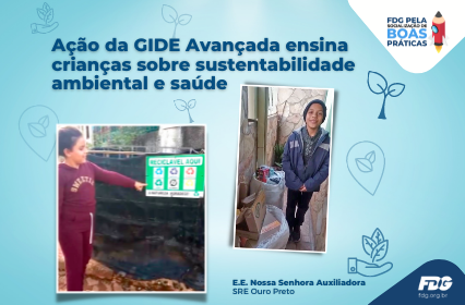 Read more about the article Ação da GIDE Avançada ensina crianças sobre sustentabilidade ambiental e saúde