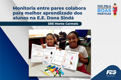 Read more about the article Monitoria entre pares colabora para melhor aprendizado dos alunos na E.E. Dona Sindá